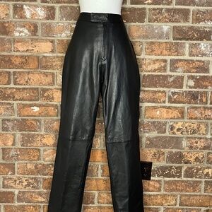 Black Genuine Leather Pants